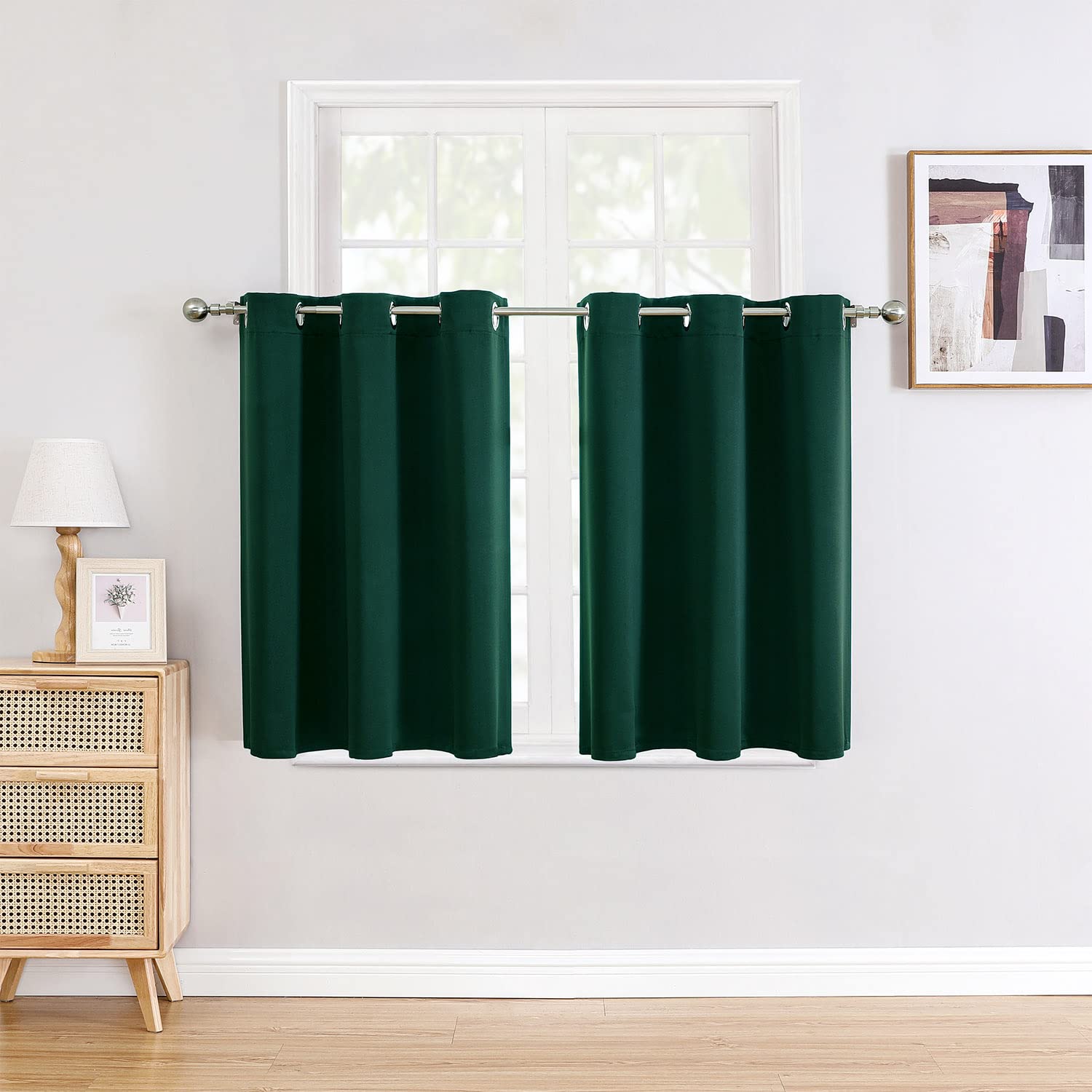 Grommet Blackout Curtains Set for Bedroom & Living Room