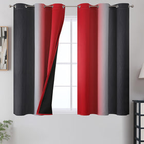 Estelar Textiler Ombre Blackout Curtains for Bedroom 2 Panels Set