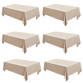 Fitable Faux Linen Tableclothes for Dining Kitchen Wedding Banquet Party