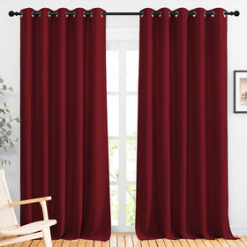 Grommet Blackout Curtains Set for Windows