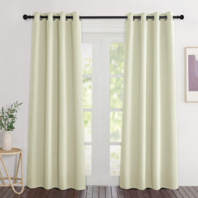 Grommet Blackout Curtains Set for Windows