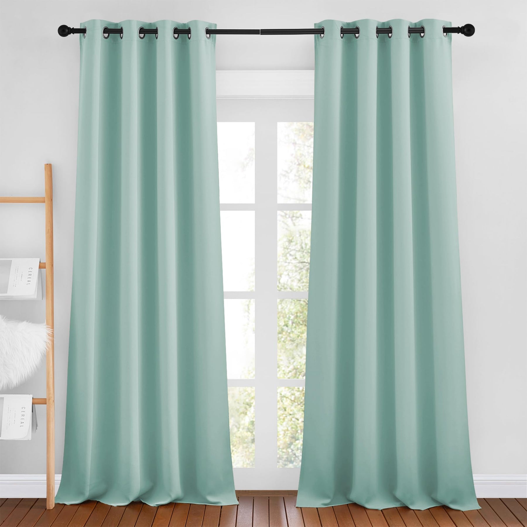 Grommet Blackout Curtains Set for Windows