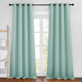 Grommet Blackout Curtains Set for Windows