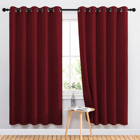 Grommet Blackout Curtains Set for Windows