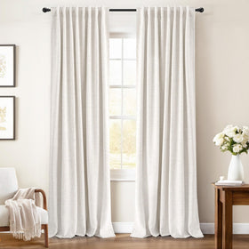 100% Blackout Linen Curtains for Bedroom