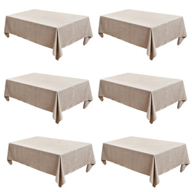 Fitable Faux Linen Tableclothes for Dining Kitchen Wedding Banquet Party