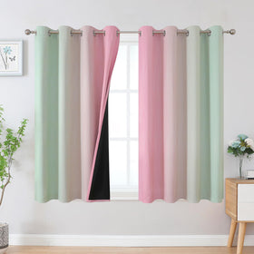 Estelar Textiler Ombre Blackout Curtains for Bedroom 2 Panels Set