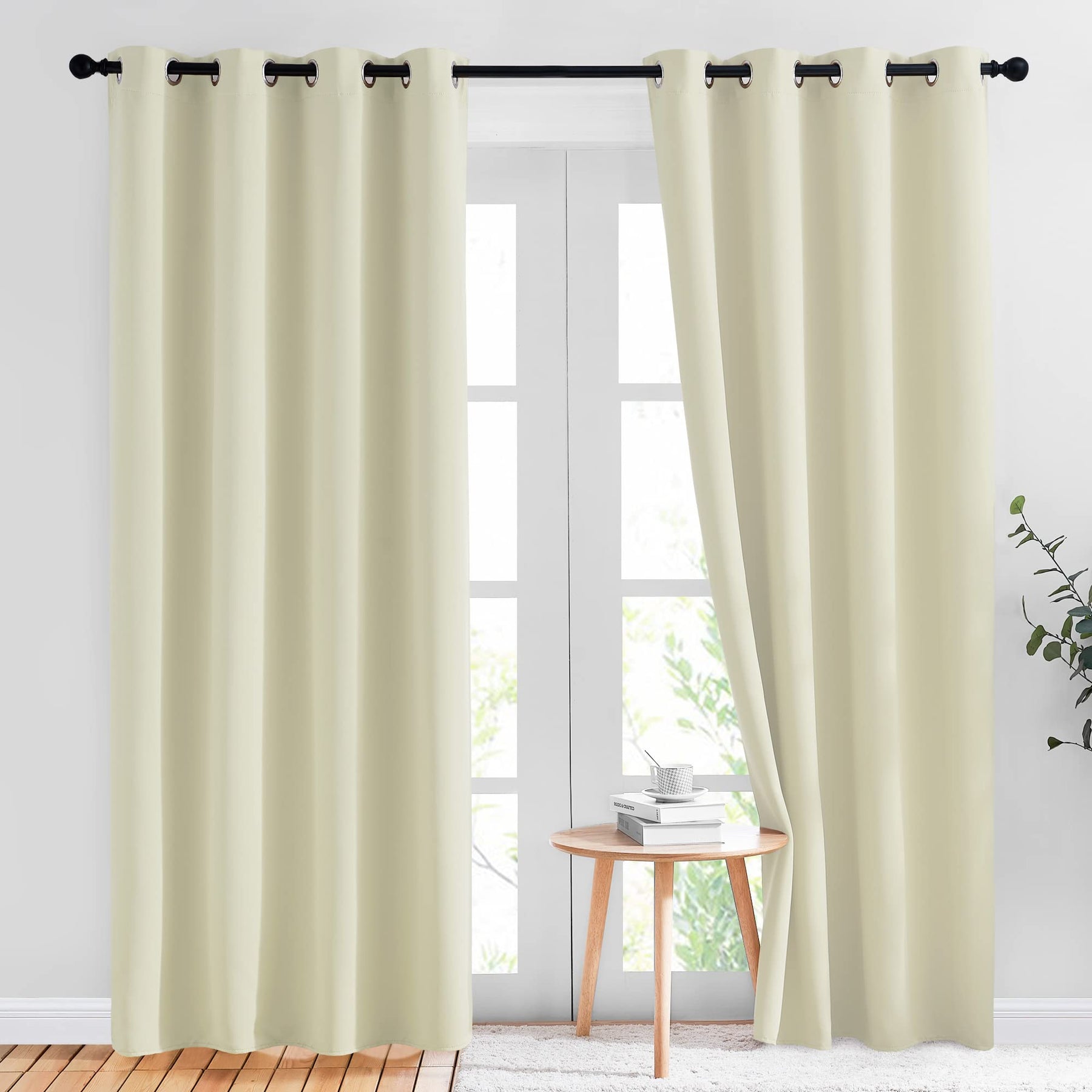 Grommet Blackout Curtains Set for Windows