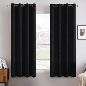 100% Blackout Linen Curtains for Bedroom & Living Room