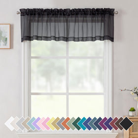 Airy Sheer Voile Curtains Set for Living Room & Bedroom