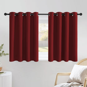 Grommet Blackout Curtains Set for Windows