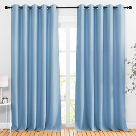 Grommet Blackout Curtains Set for Windows