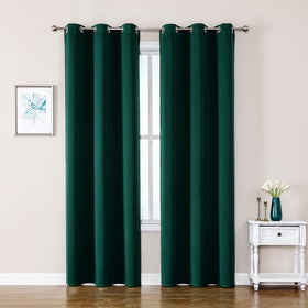 Grommet Blackout Curtains Set for Bedroom & Living Room