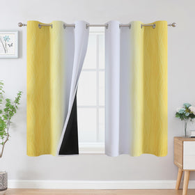 Estelar Textiler Ombre Blackout Curtains for Bedroom 2 Panels Set