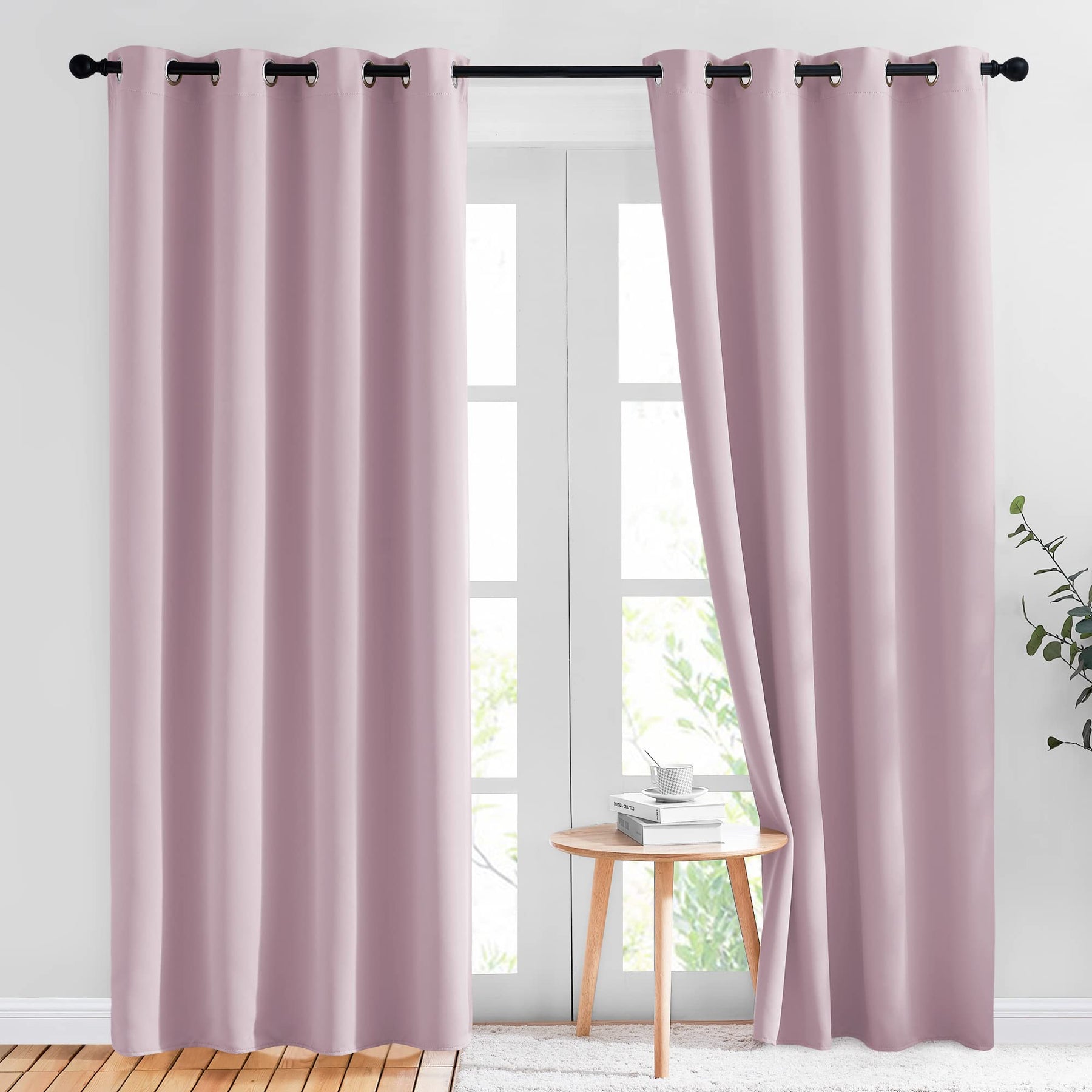Grommet Blackout Curtains Set for Windows