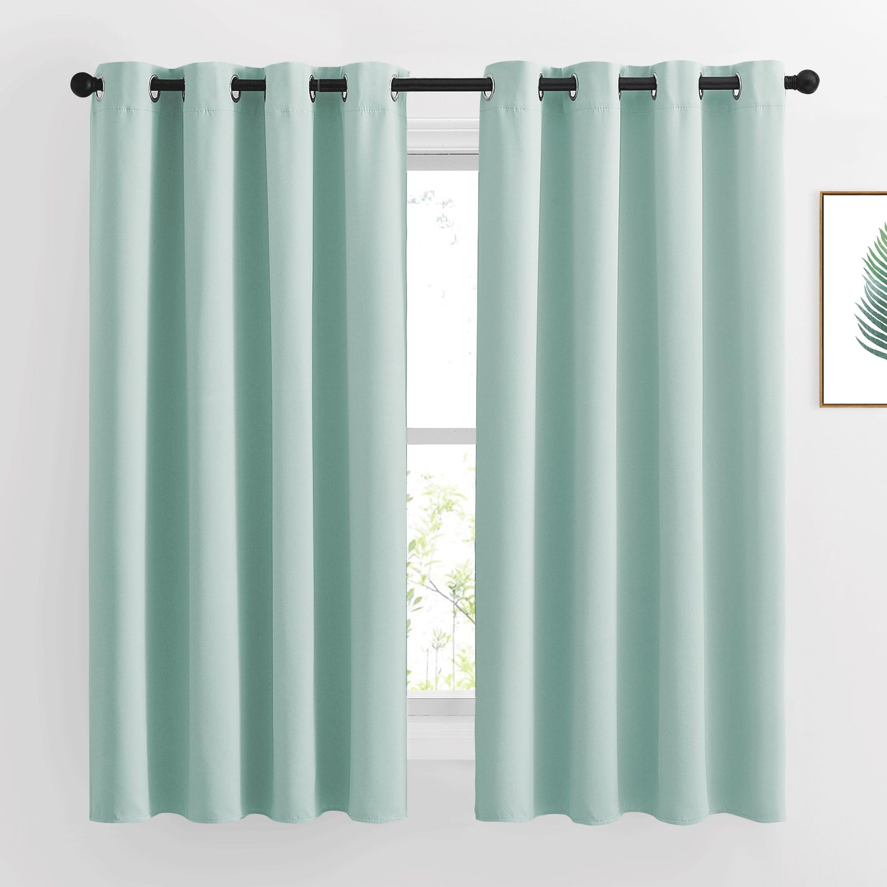 Grommet Blackout Curtains Set for Windows