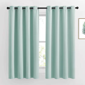 Grommet Blackout Curtains Set for Windows