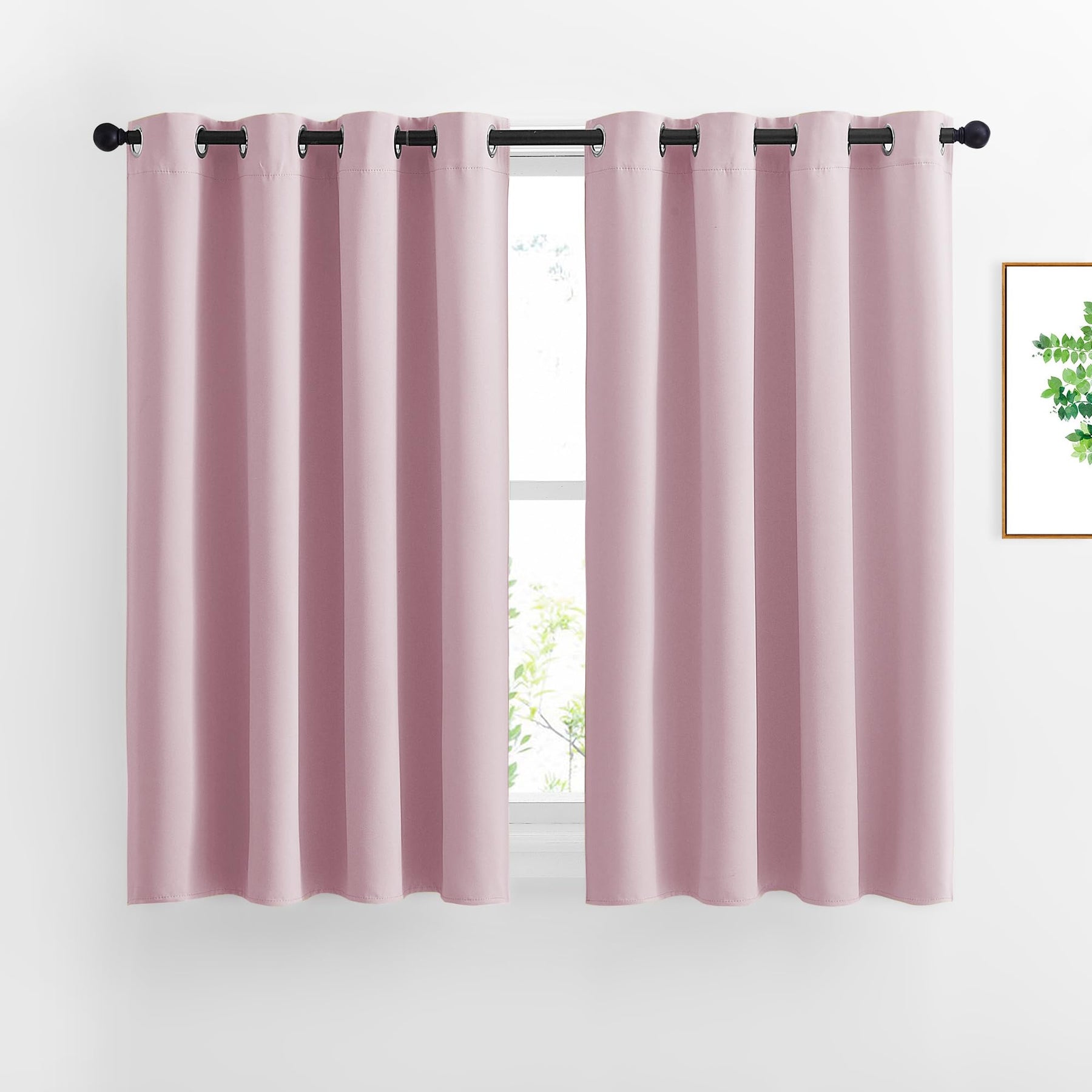 Grommet Blackout Curtains Set for Windows