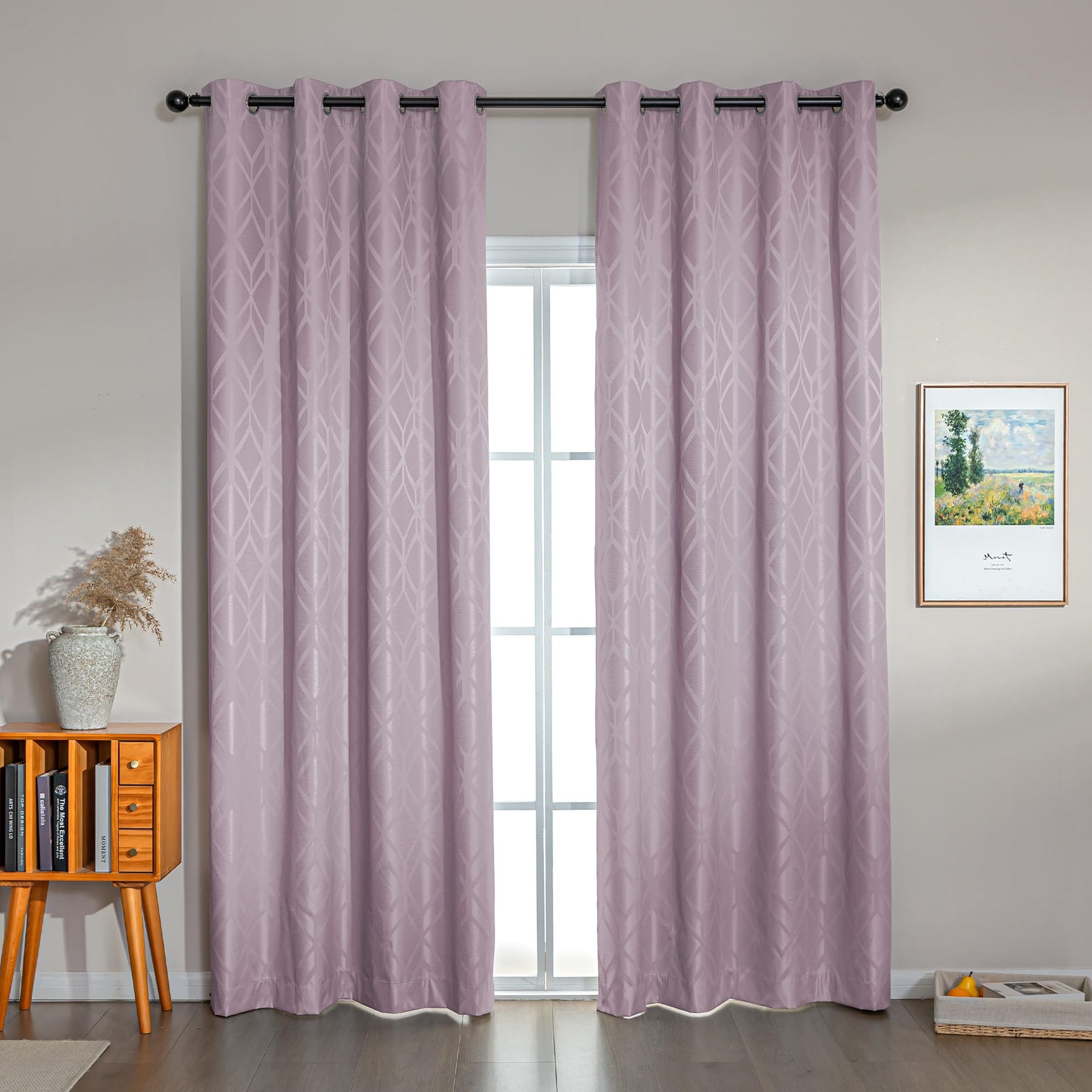 Jacquard 100% Blackout Thermal Insulated Curtains