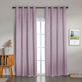 Jacquard 100% Blackout Thermal Insulated Curtains