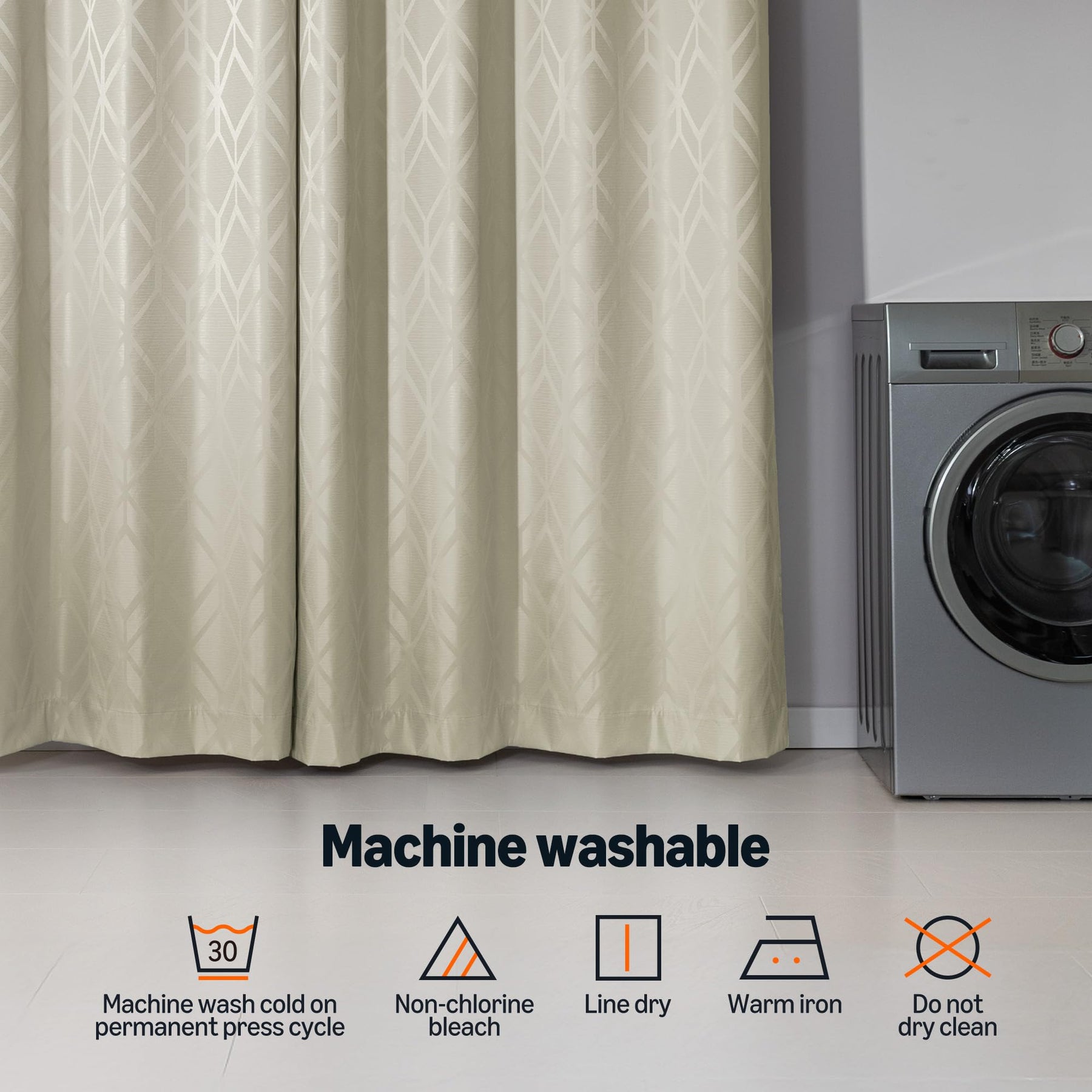 Jacquard 100% Blackout Thermal Insulated Curtains