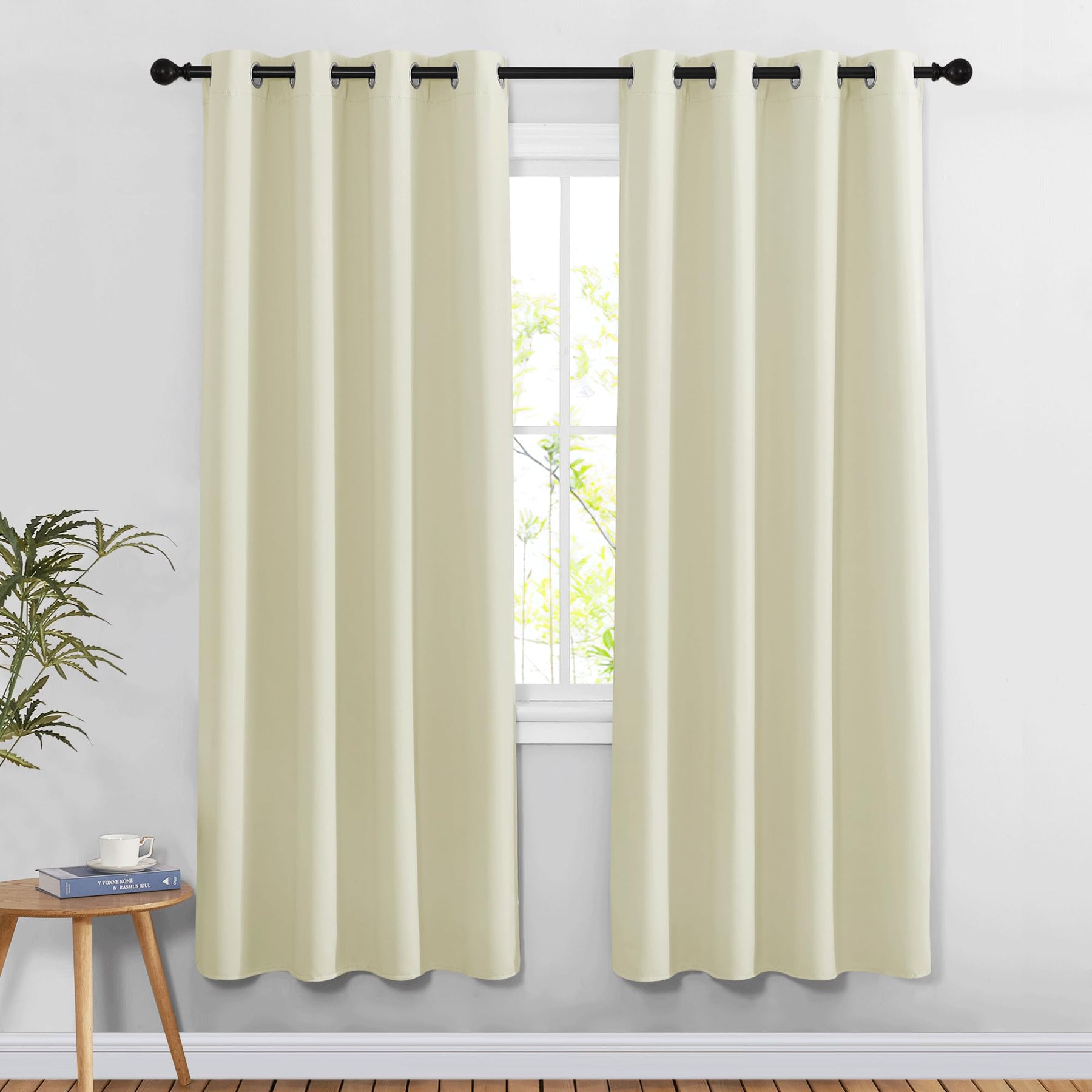 Grommet Blackout Curtains Set for Windows