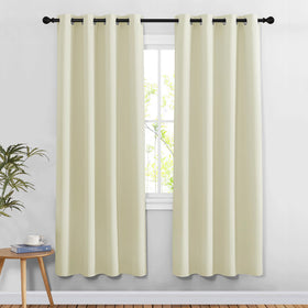 Grommet Blackout Curtains Set for Windows