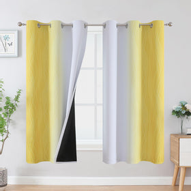Estelar Textiler Ombre Blackout Curtains for Bedroom 2 Panels Set