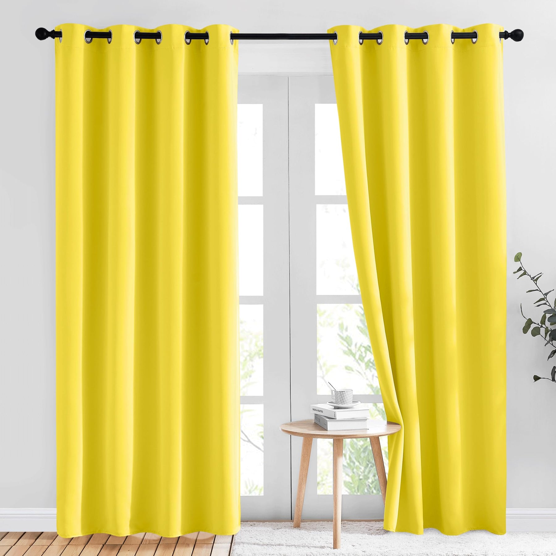 Grommet Blackout Curtains Set for Windows