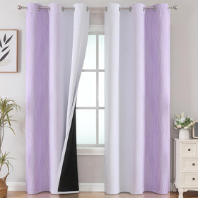 Estelar Textiler Ombre Blackout Curtains for Bedroom 2 Panels Set