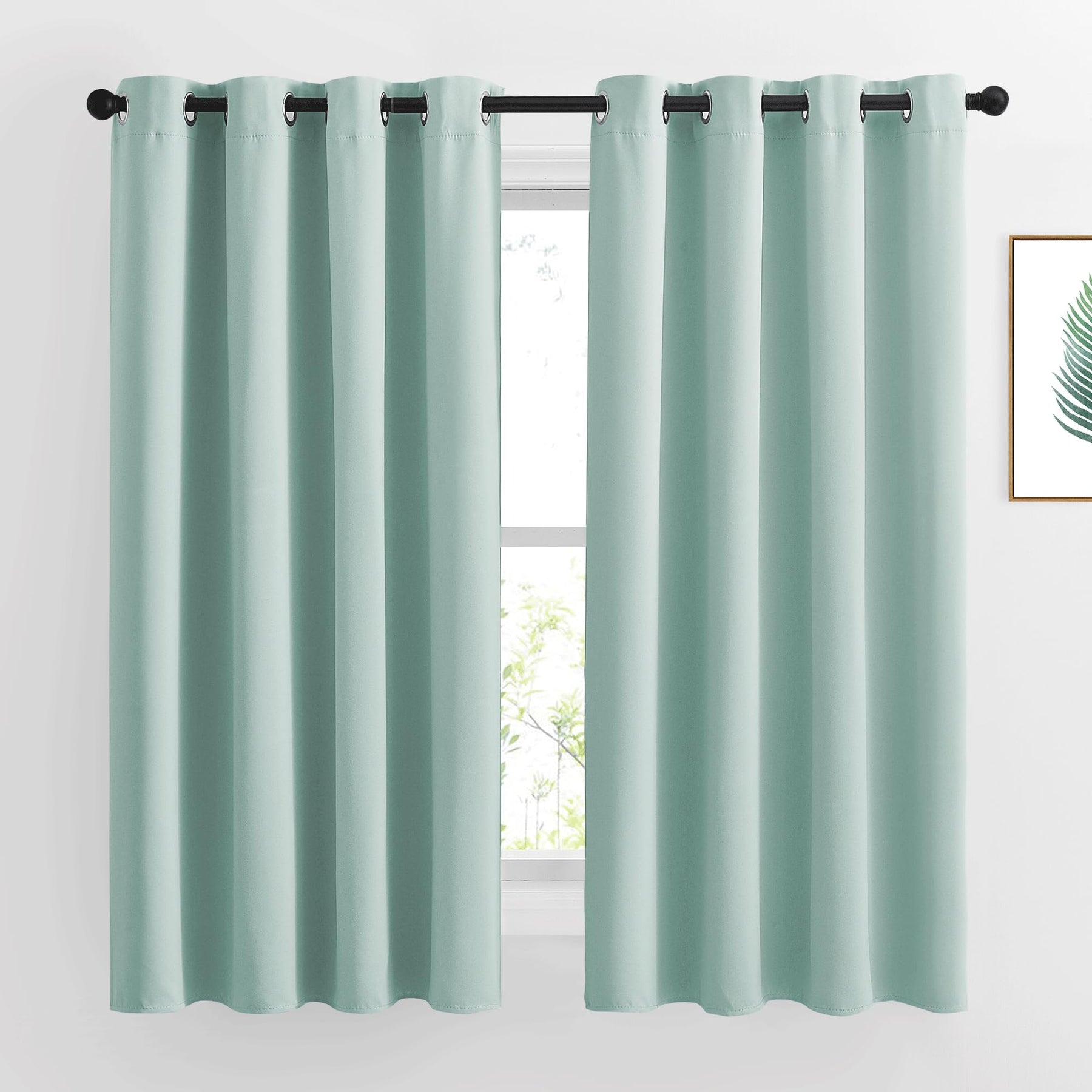 Grommet Blackout Curtains Set for Windows