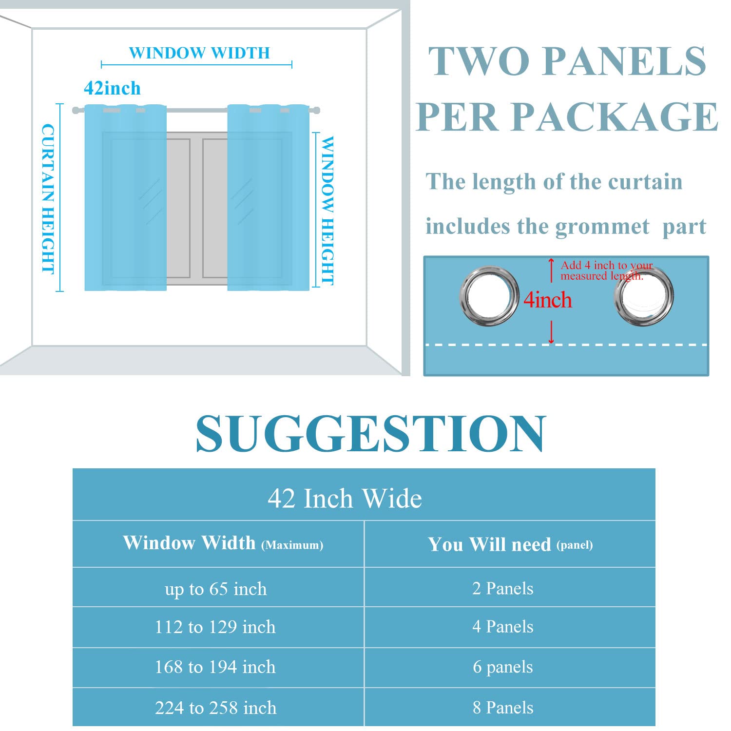 Estelar Textiler Ombre Blackout Curtains for Bedroom 2 Panels Set