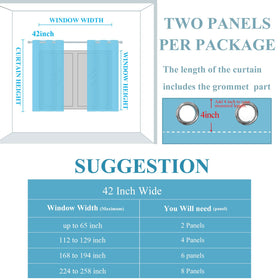 Estelar Textiler Ombre Blackout Curtains for Bedroom 2 Panels Set