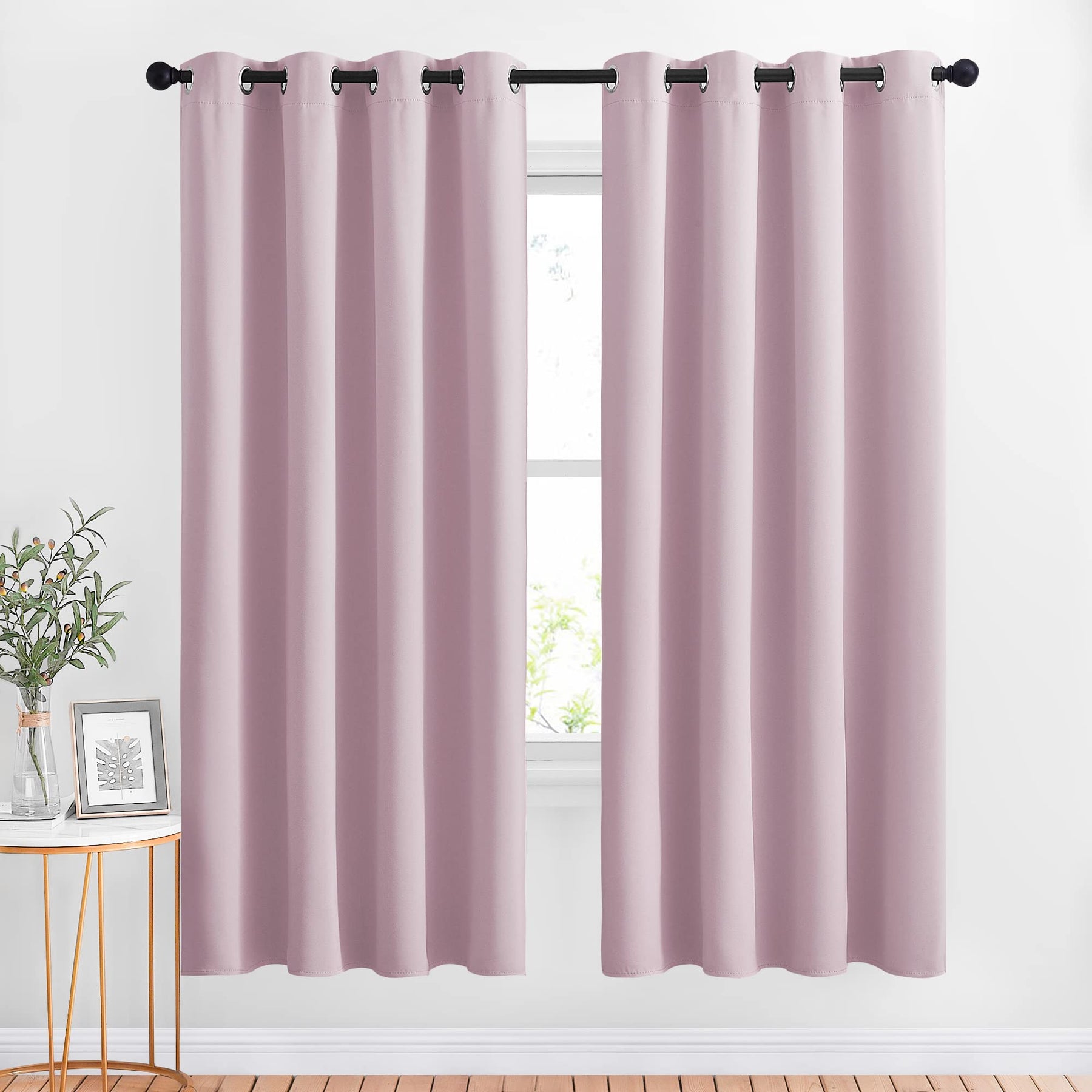 Grommet Blackout Curtains Set for Windows