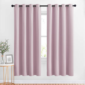 Grommet Blackout Curtains Set for Windows