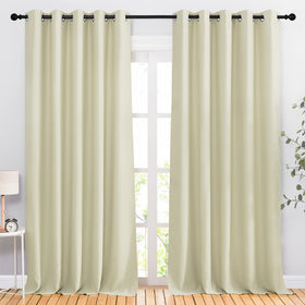 Grommet Blackout Curtains Set for Windows