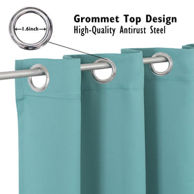 Grommet Blackout Curtains Set for Bedroom & Living Room