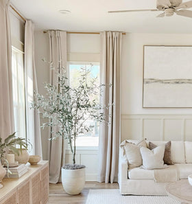 100% Blackout Linen Curtains for Bedroom