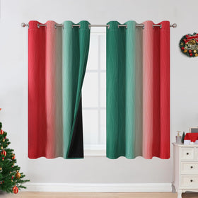 Estelar Textiler Ombre Blackout Curtains for Bedroom 2 Panels Set