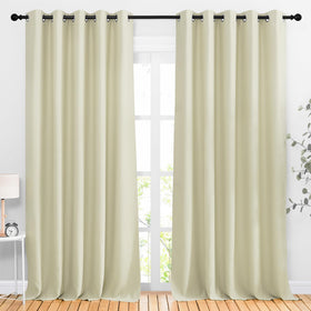 Grommet Blackout Curtains Set for Windows