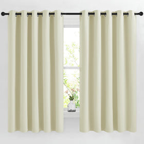 Grommet Blackout Curtains Set for Windows