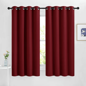 Grommet Blackout Curtains Set for Windows