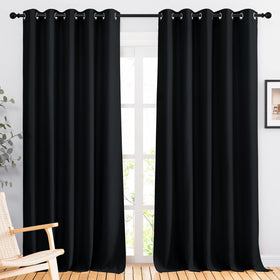 Grommet Blackout Curtains Set for Windows