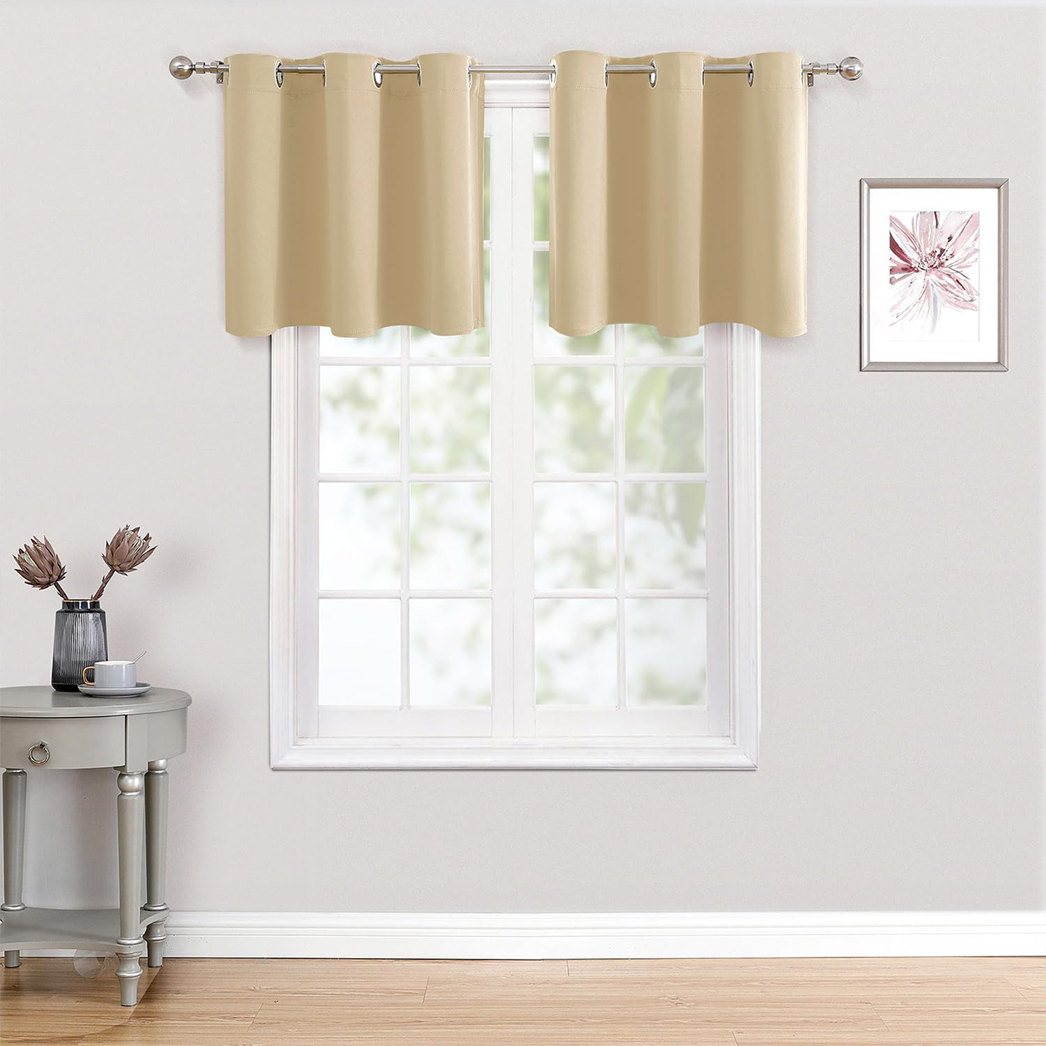 Grommet Blackout Curtains Set for Bedroom & Living Room
