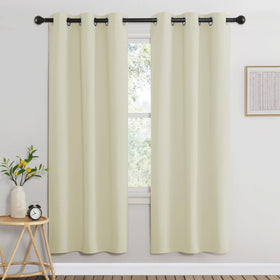 Grommet Blackout Curtains Set for Windows