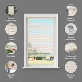 Cordless Room Darkening Mini Blinds