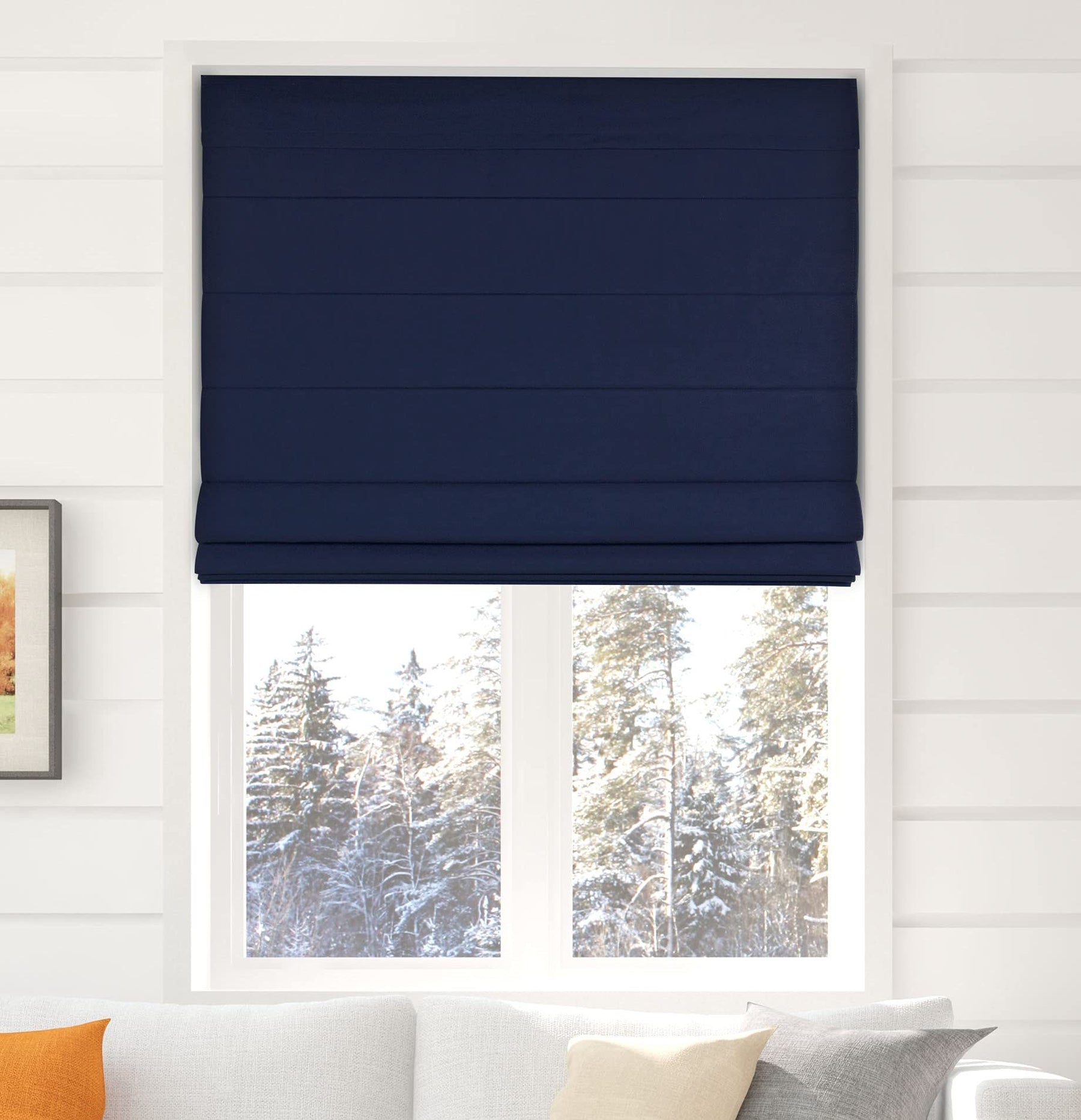 ARLO BLINDS Cordless Fabric Roman Shades Blinds