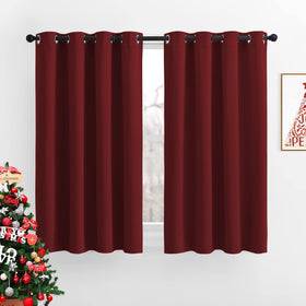 Grommet Blackout Curtains Set for Windows
