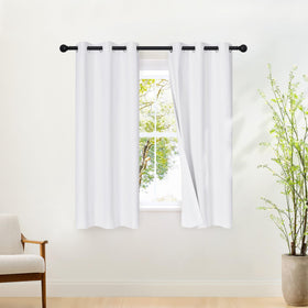 Grommet Blackout Curtains Set for Windows