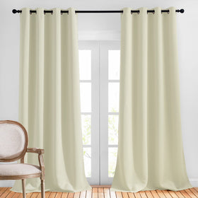 Grommet Blackout Curtains Set for Windows